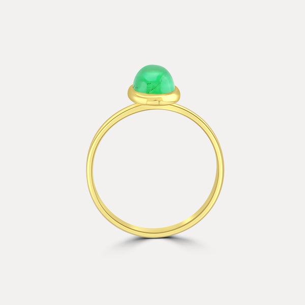 Colombian Emerald Cabochon Cut Cocktail Ring - 1.50ct