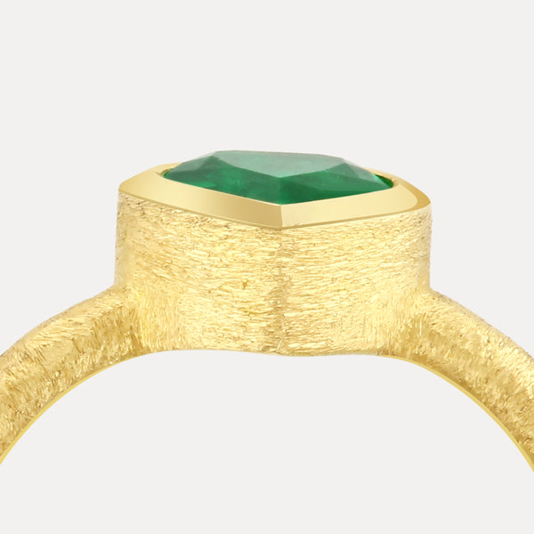 Colombian Emerald Tear Cocktail Ring