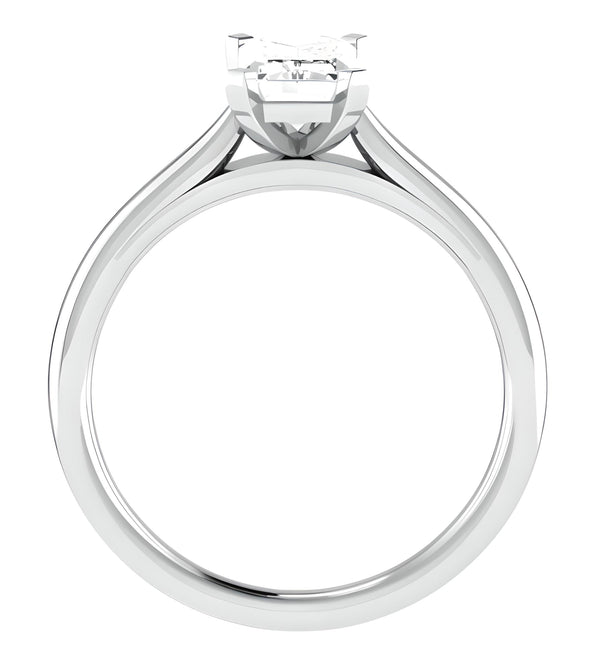 Solitaire Emerald Cut Engagement Ring