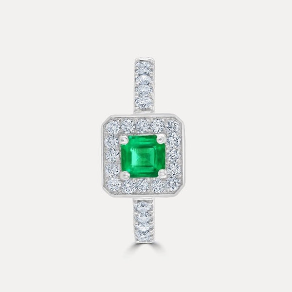 Colombian Emerald Square Cut Ring