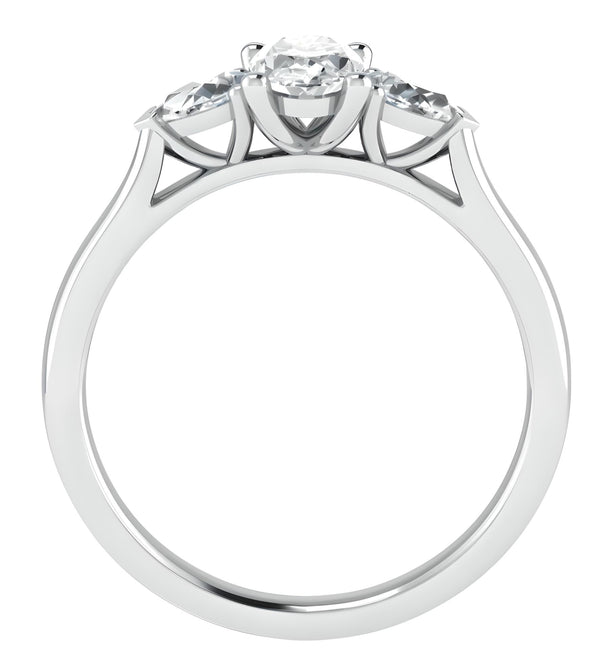 Trilogy Oval Cut Engagement Ring