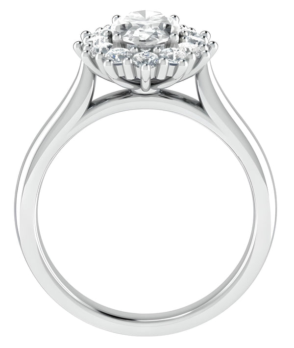 Halo Oval Cut Engagement Ring