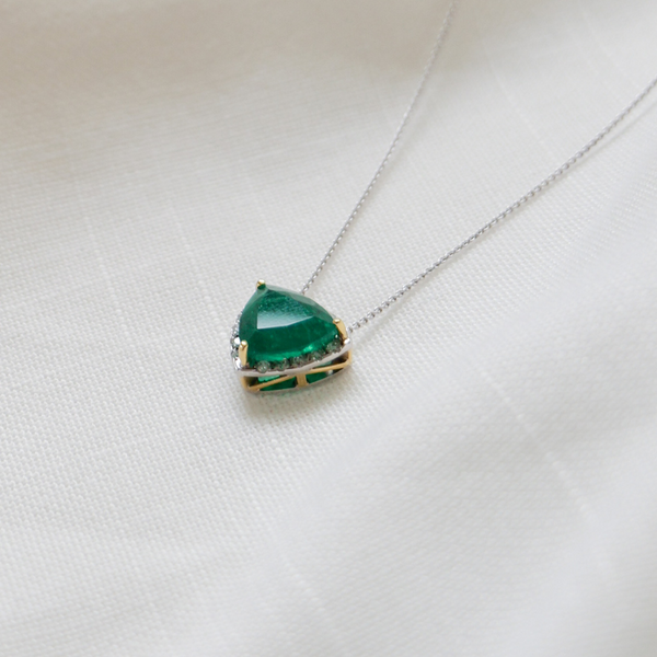 Colombian Emerald & Diamond Pendant