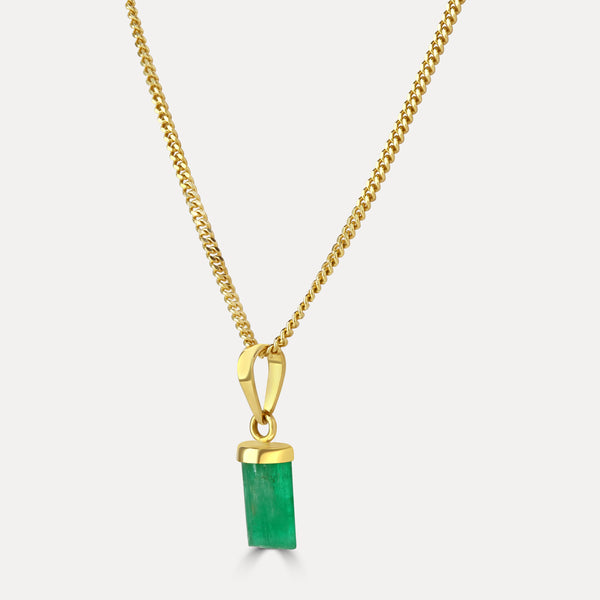 Colombian Emerald Short Drop Pendant