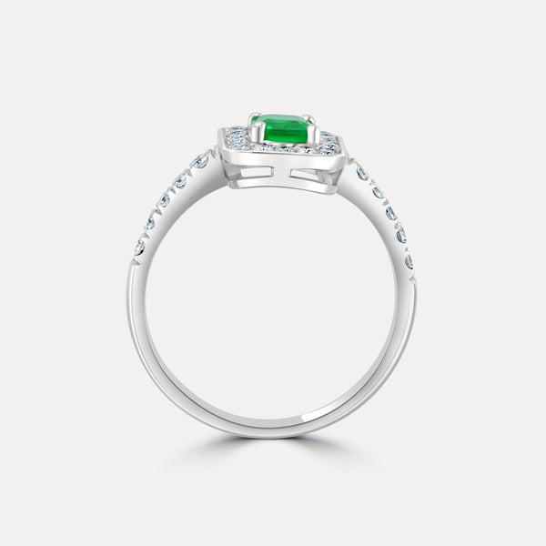 Colombian Emerald Square Cut Ring