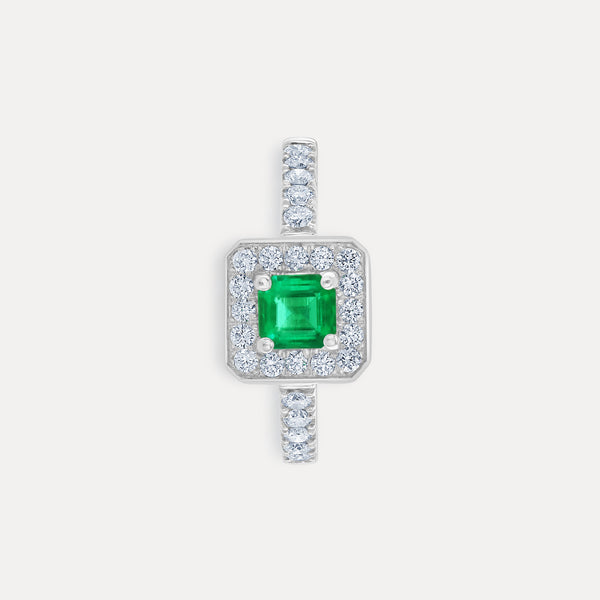 Colombian Emerald Square Cut Ring