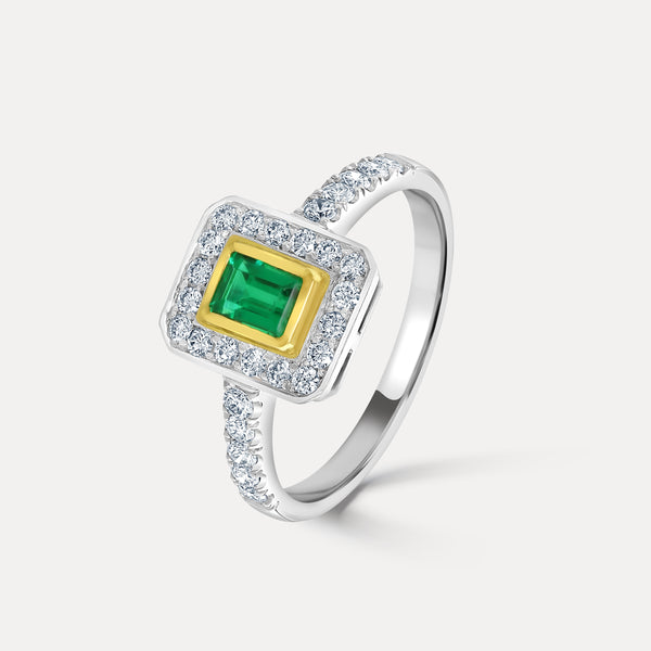 Colombian Emerald Octagonal Ring